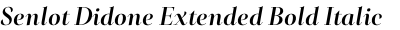 Senlot Didone Extended Bold Italic